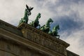 Quadriga statue on the brandenburger tor Royalty Free Stock Photo