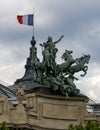 Quadriga Statue at Grand Palais in Paris, France.