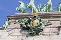 Triumphal Arch,Jubilee Park, Parc du Cinquantenaire Brussels, Belgium Royalty Free Stock Photo