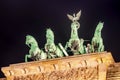 Quadriga statue on the top of Brandenburg Gate at Berlin, Germany Royalty Free Stock Photo