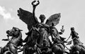 Wellington Arch Quadriga sculpture on top of Wellington Arch, London, UK.