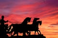 Quadriga sunset Royalty Free Stock Photo