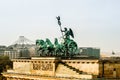 Quadriga on top of the brandenburg gate in berlin Royalty Free Stock Photo