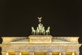 Quadriga on top of the Brandenburg Gate Royalty Free Stock Photo