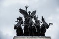 Quadriga of War statue of the Goddess of Victory Nike,  Wellington Arch, in London, England Royalty Free Stock Photo