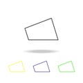 quadrilateral colored icon. Can be used for web, logo, mobile app, UI, UX