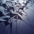 And quadrilateral shapes form a three dimensional faceted surface Royalty Free Stock Photo