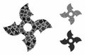Quadro Ninja Star Mosaic Icon of Tremulant Elements