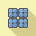 Quadro solar panel icon flat vector. Power charge Royalty Free Stock Photo