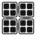 Quadro solar panel icon simple vector. Power charge Royalty Free Stock Photo