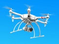 Quadrocopter drone with camera Royalty Free Stock Photo