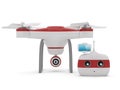 Quadrocopter drone with the camera and Radio remote controller w