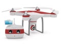 Quadrocopter drone with the camera and Radio remote controller w