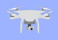 Quadrocopters. unmanned aerial vehicle with 4 propellers. Vector