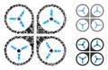 Quadrotor Composition Icon of Joggly Pieces