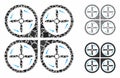 Quadrotor screws rotation Composition Icon of Tremulant Pieces