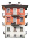 Quadruplex house on transparent background Royalty Free Stock Photo