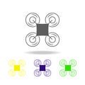 quadrupter color icon. Elements of a controlled aircraft color icon. Signs, outline symbols collection icon for websites, web desi