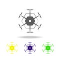 quadrupter color icon. Elements of a controlled aircraft color icon. Signs, outline symbols collection icon for websites, web desi