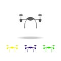 quadrupter color icon. Elements of a controlled aircraft color icon. Signs, outline symbols collection icon for websites, web desi
