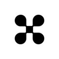 quadrupter icon. Element of web icon with one color for mobile concept and web apps. Isolated quadrupter icon can be used for web