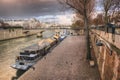 Quai de Montebello Royalty Free Stock Photo