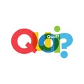 Quai? question letter full color background