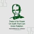 Quaid-e-Azam Day Quote Design template. Pakistan Independence Day Celebrating