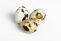 Quail egg isolated on white background