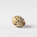 Quail egg on a white background. Minimalistic style. Royalty Free Stock Photo