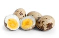 Quail eggs isolated on white background Royalty Free Stock Photo