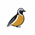 Minimalistic Quail Icon Vector Pattern Design