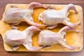 Quails prepared to baking Royalty Free Stock Photo