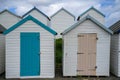 Colourful beach huts in Devon, England Royalty Free Stock Photo