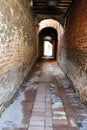 Empty narrow italian alleywayin Venice, Italy Royalty Free Stock Photo