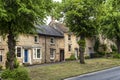 Quaint Cotswold romantic stone cottages on The Hill,  in the lovely Burford village, Cotswolds, Oxfordshire Royalty Free Stock Photo