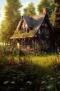 quaint cottage in the countryside surrounded by nature