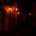 Quaint dark street