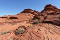 Quaint forms cliffs of red sandstone.