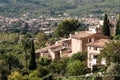 Quaint historic village in the Tramuntana Mountains of Majorca Royalty Free Stock Photo