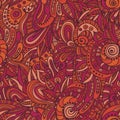 Quaint indian seamless pattern Royalty Free Stock Photo