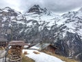 Quaint mountain village view