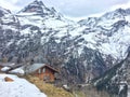 Quaint mountain village view