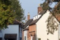 Quaint old English village street houses. Wymondham town Norfolk