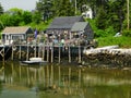 Quaint Small new england lobsterman village Royalty Free Stock Photo