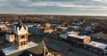 Aerial View Perryville Missouri Downtown Main Street 4K UHD