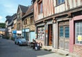 Quaint street in Normandy, France