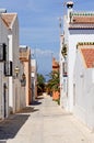 A quaint street in the old part of the town on the Island Tabarca, Alicante, Spain