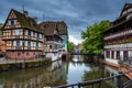 Quaint timbered houses of Petite France in Strasbourg, France. F Royalty Free Stock Photo