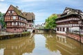 Quaint timbered houses of Petite France in Strasbourg, France. F Royalty Free Stock Photo